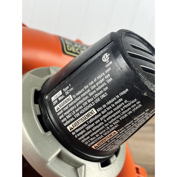 Black and Decker LSW20 20 Volt Lithium Ion Cordless Leaf Blower - Bare Tool Only - Picture 12 of 12